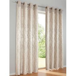 Vorhang HEINE HOME Gardinen Gr. 225cm, Ösen, Ösen, 140cm, beige (champagner)