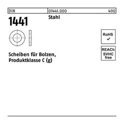 Scheibe DIN 1441 f.Bolzen 8 x 14x 1,6 Stahl