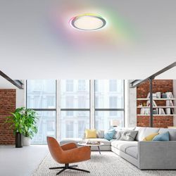 LED-Deckenleuchte Cyba Sterne CCT RGB-Sidelight