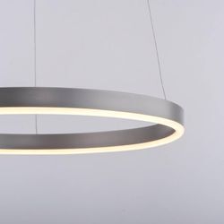 LED-Pendelleuchte Ritus, Ø 39,3cm, aluminium