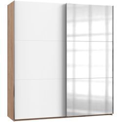 Schwebetürenschrank WIMEX "Level by fresh to go", weiß (plankeneichefarben, weiß), B:200cm H:216cm T:65cm, Schränke