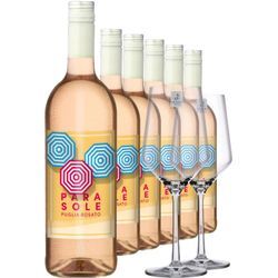 2024 Parasole Rosato im 6er-Vorratspaket inkl. 2er-Set Zwiesel Glas »PURE«