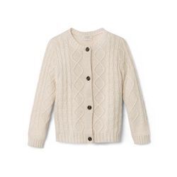 Strickjacke mit RWS-Wolle - Beige - Kinder - Gr.: 98/104