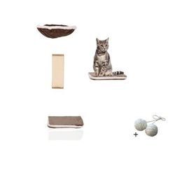 Rohrschneider Katzen Kletterwand 4-er Set mit Gratis-Spielballset