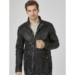 Bugatti Lederjacke Herren, schwarz