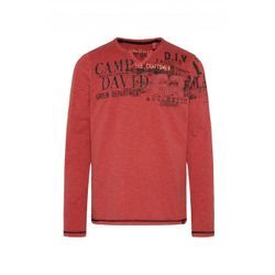 Camp David Longsleeve Herren Baumwolle bedruckt, rot