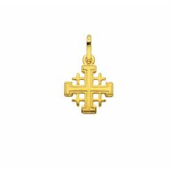 Kette mit Anhänger ADELIA´S "585 Gold Kreuz Jerusalem" Halsketten Gr. Gelbgold 585, goldfarben (gold) Damen Schmuckset - Set mit Halskette