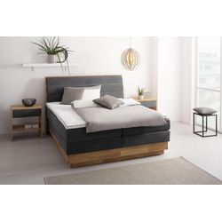 Boxspringbett OTTO PRODUCTS "Jenna" Komplettbetten Gr. Chenille Polyester ohne LED-Beleuchtung, mit Basic-Topper LED-Beleuchtung, Liegefläche B/L: 180cm x 200cm Betthöhe: 69cm, Gewicht bis: 120 kg + 120 kg H4 + H4, 7-Zonen-Taschen-Federkernmatratze, grau (ferro) Boxspringbett ohne LED-Beleuchtung, mit zertifizierten, recycelten Bezugsstoffen