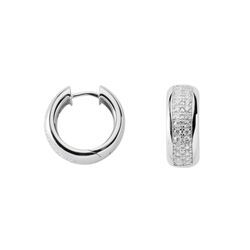 Paar Ohrhänger ADELIA´S "925 Silber Ohrringe Creolen Ø 19,2 mm", silber, Ohrringe, Damen, Damen, Silber 925 (Sterlingsilber), mit Zirkonia Silberschmuck für Damen