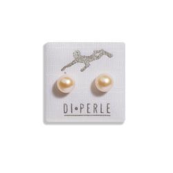 Paar Ohrstecker DI PERLE "Damen Perlenschmuck 585 Gelbgold Süsswasser Perlen Ohrstecker", weiß, Ohrringe, Damen, Damen, Damen Perlenschmuck