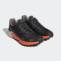 Laufschuh ADIDAS TERREX "TERREX AGRAVIC FLOW GORE-TEX TRAILRUNNING 2.0" Gr. 42, schwarz (core schwarz, core schwarz, impora), Synthetik, Textil, Schuhe, wasserdicht