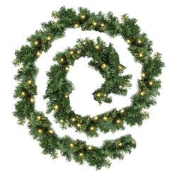 Weihnachtsgirlande 5M 100 led Lichterketten warmweißes Licht Kunststoffgirlande dekorative Lichter fur Tursims Dachzaun Partys - Hengda