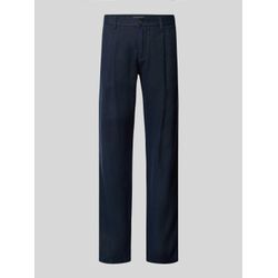 Tapered Fit Leinenhose mit Bundfalten Modell 'Osby'