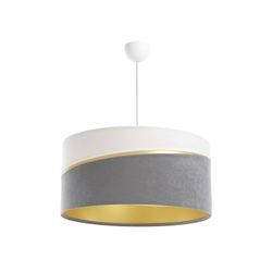 Pendelleuchte Hängeleuchte Enrik P white, grey & gold Ø 40 cm 11186