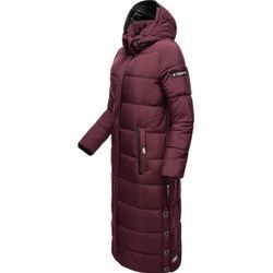 Steppmantel NAVAHOO "Isalie", Damen, Gr. L (40), rot (weinrot), Oberstoff: 100% Polyester, Futter: 100% Polyester, Wattierung: 100% Polyester, Ärmelfutter: 100% Polyester, modisch, oversize ca. Mitte Wade, Langarm Ärmel ohne Ärmelschlitz Rippstrickbündchen mit innenliegendem Gummizug, Mäntel, zeitloser Wintermantel mit abnehmbarer Kapuze