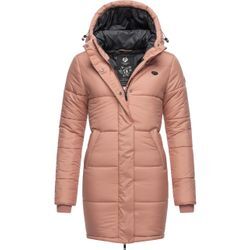 Steppmantel RAGWEAR "Relive Long Remake" Gr. M (38), rosa (altrosa) Damen Mäntel lange Steppjacke aus recycelten Materialien