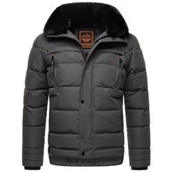 Steppjacke STONE HARBOUR "Witas" Gr. XXL (56), grau (anthrazit), Herren, Obermaterial: 100% Polyester, Futter: Wattierung: Ärmelfutter: Kunstpelz: Jacken gesteppte Herren Winterjacke mit abnehmbarer Kapuze