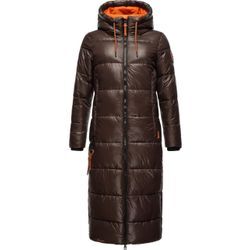 Steppmantel NAVAHOO "Schmuseengel" Gr. L (40), braun (dunkelbraun) Damen Mäntel warm gefütterte Winter Steppjacke mit Kontrastdetails