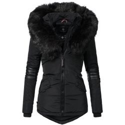 Winterjacke NAVAHOO "Nirvana" Gr. S (36), schwarz Damen Jacken edle Steppjacke m. schwarzem Kunstpelzkragen