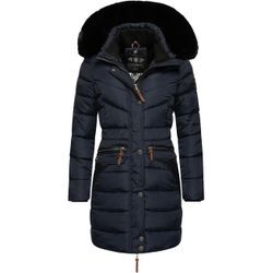 Steppmantel NAVAHOO "Paula" Gr. XXL (44), blau (graublau) Damen Mäntel stylischer Winter Parka m. edlem Fellimitat