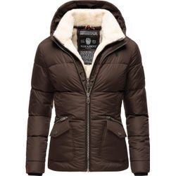 Winterjacke NAVAHOO "Megan" Gr. S (36), braun (dunkelbraun), Damen, Oberstoff: 100% Polyester, Futter: 100% Polyester, Wattierung: 100% Polyester, Ärmelfutter: 100% Polyester, Kunstpelz: 90% Polyacryl, 10% Polyester, Jacken, stylische Damen Steppjacke mit Teddyfutter