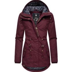 Winterjacke RAGWEAR "Monadis Black Label" Gr. L (40), rot (dunkelrot) Damen Jacken stylischer Winterparka für die kalte Jahreszeit Bestseller