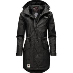 Outdoorjacke NAVAHOO "Deike" Gr. M (38), schwarz Damen Jacken modischer Outdoor Regenmantel