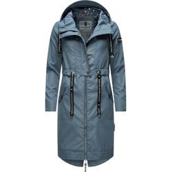 Funktionsparka NAVAHOO "Josinaa" Gr. XS (34), blau, Damen, Obermaterial: 100% Polyester, Futter: 100% Polyester, Wattierung: 100% Polyester, Ärmelfutter: 100% Polyester, Jacken, stylische Übergangs Outdoorjacke mit Kapuze