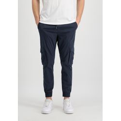 Jogginghose ALPHA INDUSTRIES "Alpha Industries Men - Pants Nylon Cargo Jogger", Herren, Gr. L, Normalgrößen, blau (rep.blau), Obermaterial: 100% Polyester, Hosen