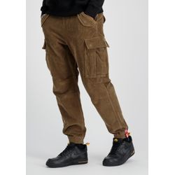 Cargohose ALPHA INDUSTRIES "Alpha Industries Men - Pants Airman Cord", Herren, Gr. L, Normalgrößen, beige (sand), Shell/Lining: 100% Cotton, Hosen