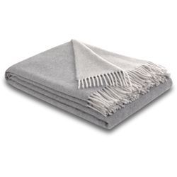 Plaid BIEDERLACK "Cashmere-Plaid" Wohndecken Gr. B/L: 150 cm x 200 cm, silberfarben (silver, stone) Wolldecken Plaid Soft Impression, Biederlack, im Doubleface-Look, Kuscheldecke