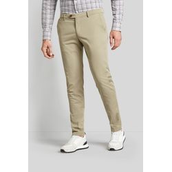 Stoffhose BUGATTI Gr. 31, Länge 32, beige, Herren, 89% Baumwolle, 7% Elastomultiester, 4% Elasthan, Hosen, mit hohem Baumwollanteil