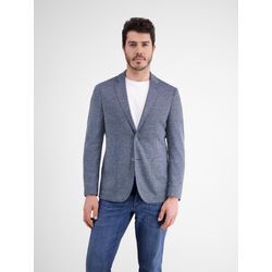 Jerseysakko LERROS "LERROS Jerseyblazer mit Muster im Innenfutter" Gr. 48, blau (classic navy), Herren, 77% Polyester, 23% Viskose, Sakkos