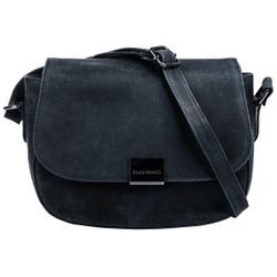 Umhängetasche BRUNO BANANI, Damen, Gr. B/H/T: 21cm x 16cm x 6cm onesize, blau, Leder, unifarben, Taschen, echt Leder