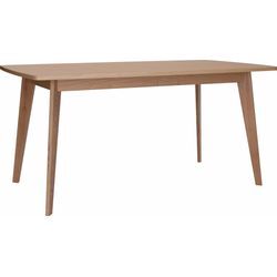 Esstisch WOODMAN "Kensal", beige (natur), B:160cm H:77cm T:90cm, Tische, inklusive Verlängerungsplatte, im schlichten skandinavischen Design