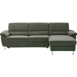 Ecksofa CALIZZA INTERIORS "Onyx L-Form", grün (forest), B:270cm H:90cm T:158cm, 60% Recycling-Polyester, 40% Polyester, Sofas, Recamiere links oder rechts, wahlweise mit Bettfunktion, Breite 270 cm