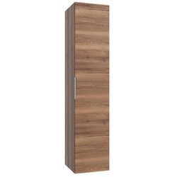 Hochschrank WELLTIME "Ahus" Schränke Gr. B/H/T: 35cm x 160cm x 35cm, ohne Spiegel, Komplettausführung, braun (tobacco oak) mit Soft-Close-Funktion, Breite 35 cm, FSC-zertifiziert