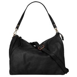 Umhängetasche SAMANTHA LOOK Gr. B/H/T: 32cm x 25cm x 14cm onesize, schwarz Damen Taschen echt Leder, Made in Italy