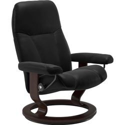 Relaxsessel STRESSLESS "Consul", schwarz (schwarz batick), B:72cm H:94cm T:70cm, Leder BATICK: BATICK ist ein leicht korrigiertes, durchgefärbtes und genarbtes Möbelleder, bei dem die meisten Unebenheiten und Spuren in der Regel entfernt wurden., Leder PALOMA: PALOMA ist ein durchgefärbtes Semianilin-Möbelleder mit natürlicher Narbung., ROHLEDER Stoff Q2 FARON: Ein fester zuverlässiger Bouclu00e9 