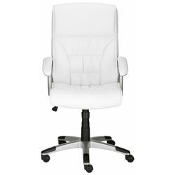 Bürostuhl INOSIGN "Flori" Stühle Gr. B/H/T: 64 cm x 115 cm x 65 cm, 4, 2, weiß (weiß, silber) mit Lendenwirbelunterstützung & Wippfunktion, ergonomischer Chefsessel