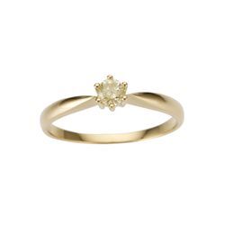 Solitärring FIRETTI "Schmuck Geschenk Gold 750 Damenring Verlobungsring Goldring Solitär" Fingerringe Gr. 16, 0,2 ct P2 = erkennbare Einschlüsse, Gelbgold 750-Diamanten, goldfarben (gelbgoldfarben) Damen mit Brillant