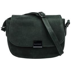 Umhängetasche BRUNO BANANI, Damen, Gr. B/H/T: 21cm x 16cm x 6cm onesize, grün, Leder, unifarben, Taschen, echt Leder