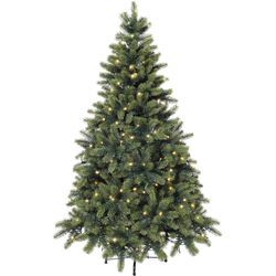 Künstlicher Weihnachtsbaum CREATIV DECO "Weihnachtsdeko, künstlicher Christbaum, Tannenbaum", grün, H:210cm Ø:135cm, Polyethylen, Weihnachtsbäume, mit LED-Lichterkette