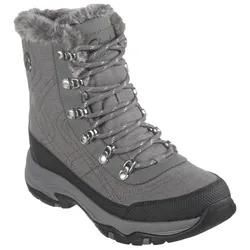 Winterboots SKECHERS "TREGO - COLD BLUES" Gr. 37, grau (grau, schwarz) Damen Schuhe Boots Schnürstiefeletten mit Waterproof-Ausstattung