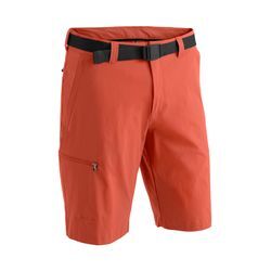 Funktionsshorts MAIER SPORTS "Huang", Herren, Gr. 68, Normalgrößen, rot (ziegelrot), 90%Polyamid, 10% Elasthan, Hosen, Herren Shorts, kurze Outdoor-Hose, Bermudas mit 4 Taschen, Regular Fit