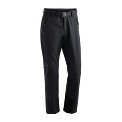 Funktionshose MAIER SPORTS "Tech Pants M", Herren, Gr. 44, Normalgrößen, schwarz, Vorderseite: 92% Polyester, 8% Elasthan / Rückseite: 100% Polyester, Hosen, Warme Softshellhose, winddicht, elastisch