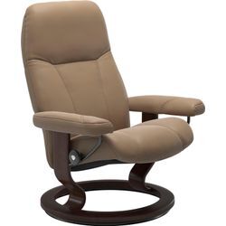 Relaxsessel STRESSLESS "Consul", braun (almond paloma), B:85cm H:100cm T:77cm, Leder BATICK: BATICK ist ein leicht korrigiertes, durchgefärbtes und genarbtes Möbelleder, bei dem die meisten Unebenheiten und Spuren in der Regel entfernt wurden., Leder PALOMA: PALOMA ist ein durchgefärbtes Semianilin-Möbelleder mit natürlicher Narbung., ROHLEDER Stoff Q2 FARON: Ein fester zuverlässiger Bouclu00e9 mi