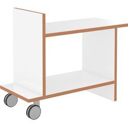 Rollwagen TOJO "Tojo-freund", weiß, B:80cm H:58cm T:32cm, MDF, Rollwagen, mit Rollen, aus beschichtetem MDF, Breite 80 cm