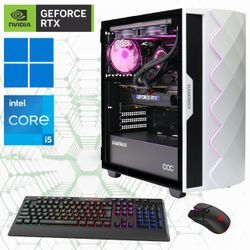 GAMEMAX Gaming-PC Computer DDR5-RAM, PCIe SSD Gen4, Windows 11 Gr. Microsoft Windows 11 Home (64 Bit), 32 GB RAM 2000 GB SSD, weiß (diamond wt 7239)