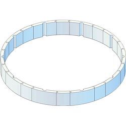 Poolwandisolierung KWAD "Pool Protector T60", weiß, Polystyrol, Bauplatten, für Rundbecken ØxH: 550x132cm